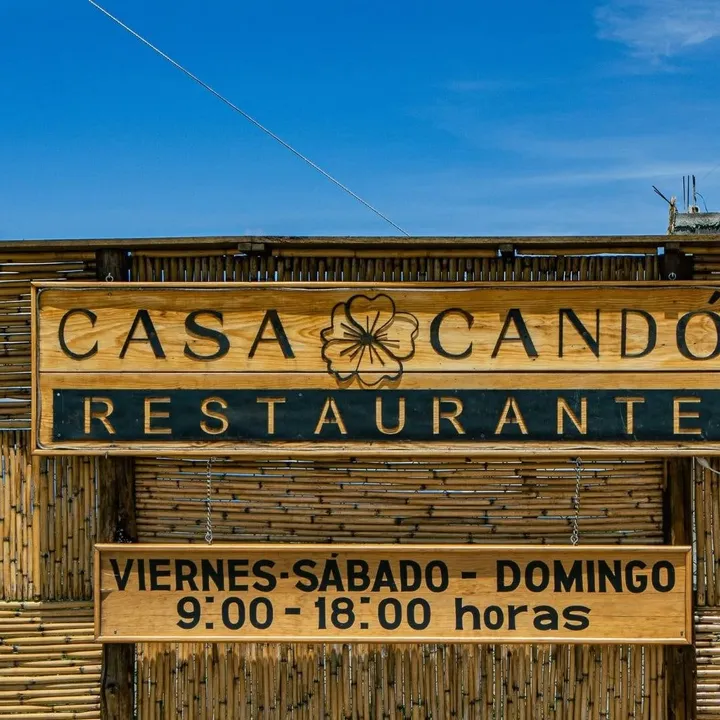 Letrero del restaurante Casa Candó